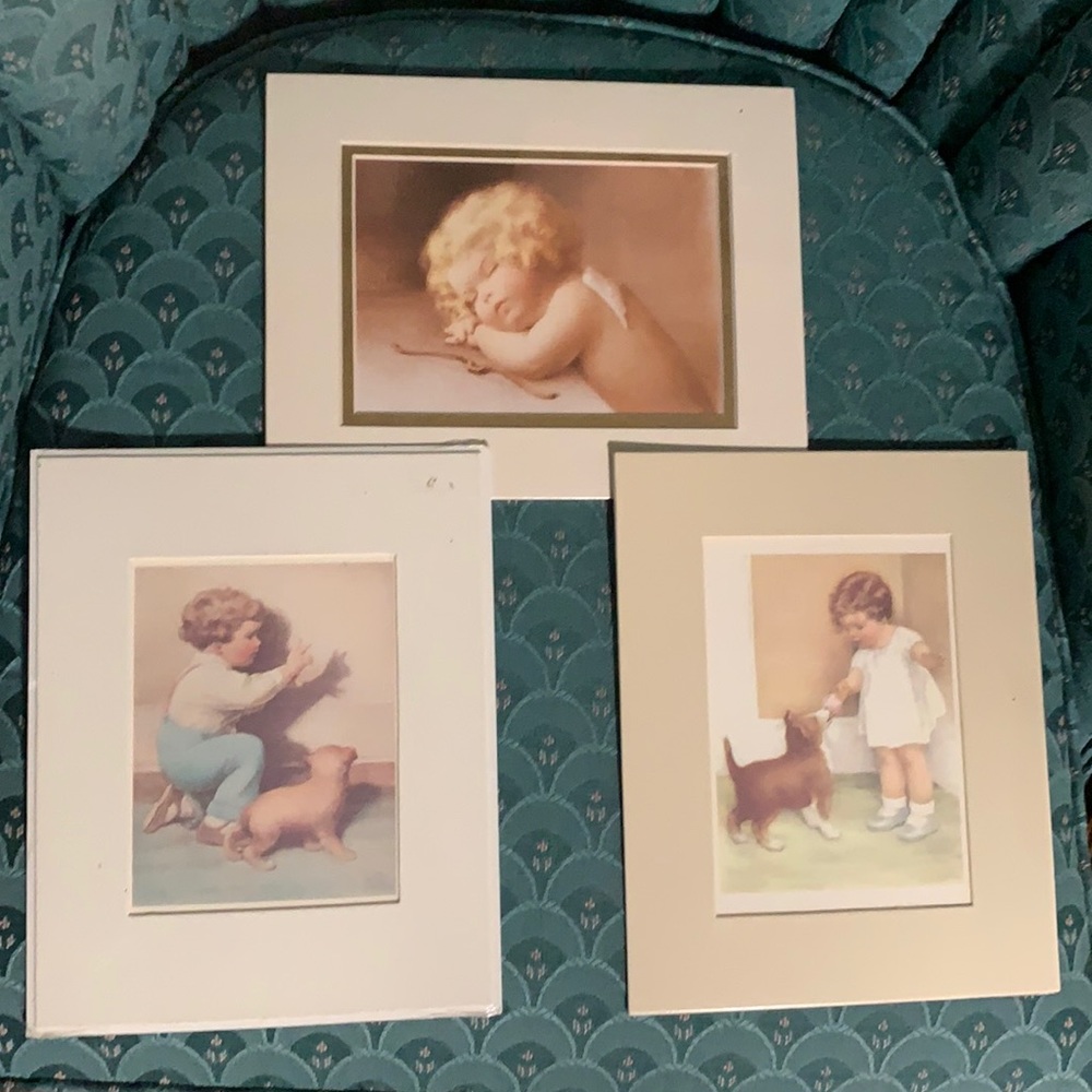 Matted wall decor ready for framing.